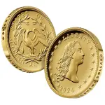 2024 1 oz Flowing Hair Proof Gold Coin 230th Ann. (w/Box & COA)