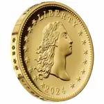 2024 1 oz Flowing Hair Proof Gold Coin 230th Ann. (w/Box & COA)