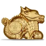 2024 1 oz Mongolia Gilded Silver Lunar Year of the Dragon Coin