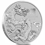 2024 1 oz Platinum Lunar Dragon BU Australian Perth Mint