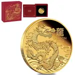 2024 1 oz Proof Gold Lunar Dragon Australian Perth Mint