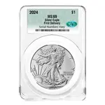 Default 2024 1 oz Silver American Eagle CAC MS 69 First Delivery