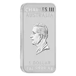 2024 1 oz Silver Australian Dragon Coin Bar $1 BU