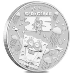 Default 2024 1 oz Tuvalu SpongeBob SquarePants™ 25th Ann. Silver Coin BU