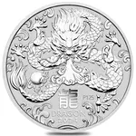 2024 10 Kilo Silver Lunar Dragon BU Australian Perth Mint