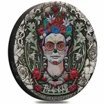 2024 2 oz Frida Kahlo Antiqued Colorized Silver Coin Perth Mint