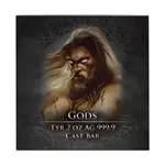 2024 2 oz Germania Mint Gods Tyr Colorized Cast Silver Bar