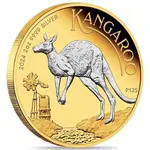 2024 2 oz Reverse Gilded Silver Australian Kangaroo Perth Mint