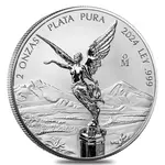 2024 2 oz Reverse Proof Mexican Silver Libertad Coin