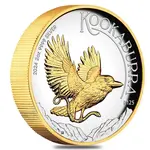 2024 2 oz Silver Australian Kookaburra High Relief Gilded Coin Perth Mint