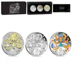 Default 2024 3 oz Silver Lunar Dragon 3-Coin Set Perth Mint