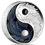 2024 5 oz Proof Silver Yin Yang Koi Coin with Pearls Perth Mint