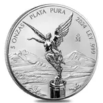 2024 5 oz Reverse Proof Mexican Silver Libertad Coin