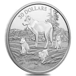 2024 Canada 2 oz Silver Timber Wolves Multifaceted Coin