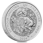 2024 GB 2 oz Silver The Tudor Beasts Seymour Unicorn Coin BU