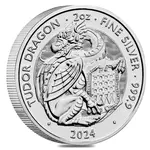 2024 GB 2 oz Silver The Tudor Beasts Tudor Dragon Coin BU