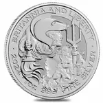 Default 2024 Great Britain 1 oz Silver Britannia and Liberty Coin BU