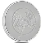 2024 New Zealand 1 oz NY Yankees Baseball Silver Round .999 Fine