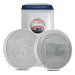 2024 New Zealand 1 oz NY Yankees Baseball Silver Round .999 Fine