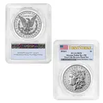 2024-S Morgan and Peace Silver Dollar Reverse Proof 2-Coin Set PCGS PF 70 FS