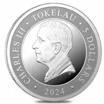 2024 Tokelau 1 oz Crocodile Untamed Landscapes Silver Coin BU