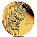 2025 1/10 oz Proof Gold Lunar Snake Australian Perth Mint