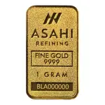 2025 1 Gram Asahi Lunar Snake Gold Bar .9999 Fine (in Assay)