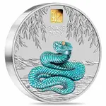 2025 1 Kilo Proof Colorized Silver Lunar Snake Gold Privy Perth Mint