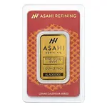 2025 1 oz Asahi Lunar Snake Gold Bar .9999 Fine (in Assay)