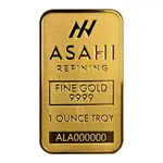 2025 1 oz Asahi Lunar Snake Gold Bar .9999 Fine (in Assay)