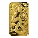 2025 1 oz Asahi Lunar Snake Gold Bar .9999 Fine (in Assay)