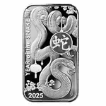 2025 1 oz Asahi Lunar Snake Silver Bar .999 Fine