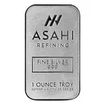 2025 1 oz Asahi Lunar Snake Silver Bar .999 Fine