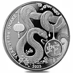 Default 2025 1 oz Asahi Lunar Snake Silver Round .999 Fine