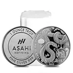 2025 1 oz Asahi Lunar Snake Silver Round .999 Fine