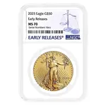 Default 2025 1 oz Gold American Eagle NGC MS 70 ER