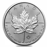 2025 1 oz Platinum Canadian Maple Leaf $50 Coin BU