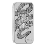 2025 1 oz Silver Australian Dragon Rectangular Coin Bar $1 BU