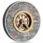 2025 2 oz Ferris Wheel Antiqued Colorized Silver Coin Perth Mint