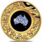 2025 2 oz Proof Gold Great Southern Land Blue Lepidolite Coin Perth Mint