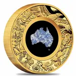 2025 2 oz Proof Gold Great Southern Land Blue Lepidolite Coin Perth Mint