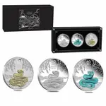 Default 2025 3 oz Silver Lunar Snake 3-Coin Set Perth Mint