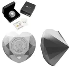 Default 2025 Canada 2.5 oz Silver Heart Diamond Shaped Coin