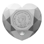 2025 Canada 2.5 oz Silver Heart Diamond Shaped Coin