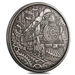 2025 Canada 3 oz Whimsical Tale Steam Locomotive Antiqued Silver Coin