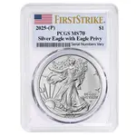 Default 2025 Eagle Privy 1 oz Silver American Eagle PCGS MS 70 FS (Flag)