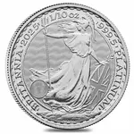 Default 2025 Great Britain 1/10 oz Platinum Britannia Coin BU