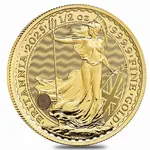 Default 2025 Great Britain 1/2 oz Gold Britannia Coin BU