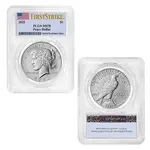 2025 Morgan and Peace Silver Dollar 2-Coin Set PCGS MS 70 FS
