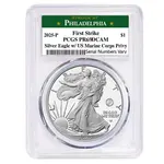Default 2025-P Marine Corps Privy 1 oz Proof Silver American Eagle PCGS PF 69 FS Philadelphia
